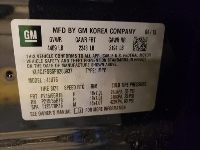 2015 BUICK ENCORE CON - KL4CJFSB5FB203937