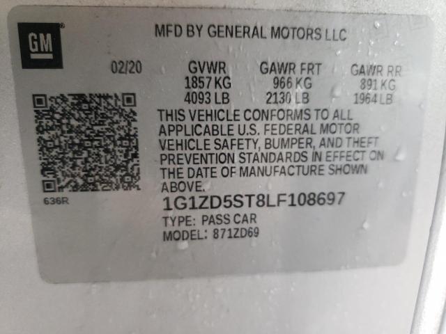 2020 CHEVROLET MALIBU LT 1G1ZD5ST8LF108697