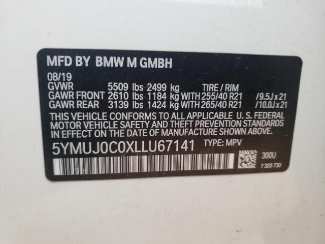 2020 BMW X4 M COMPE 5YMUJ0C0XLLU67141