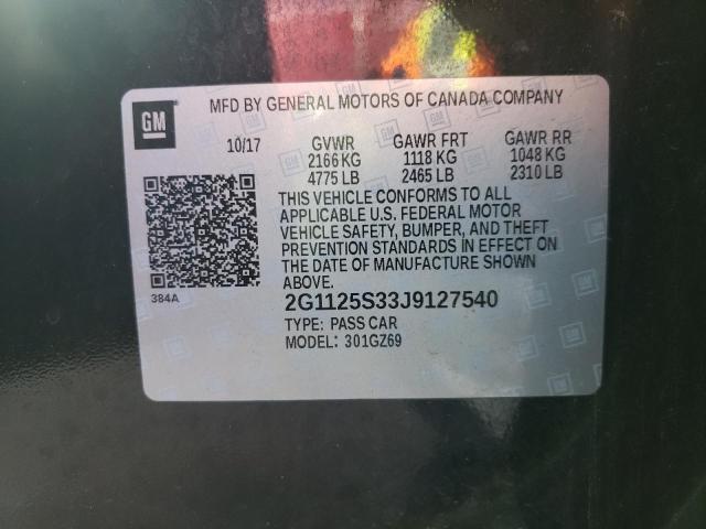 2018 CHEVROLET IMPALA PRE 2G1125S33J9127540