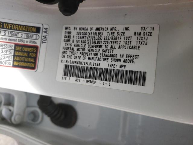 2015 HONDA CR-V EXL 5J6RM3H76FL012458
