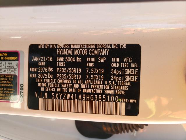 2017 HYUNDAI SANTA FE S 5XYZW4LA9HG385100