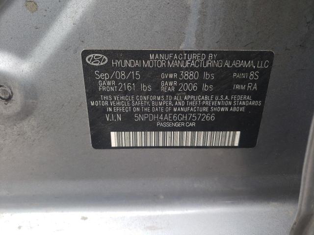 2016 HYUNDAI ELANTRA SE 5NPDH4AE6GH757266