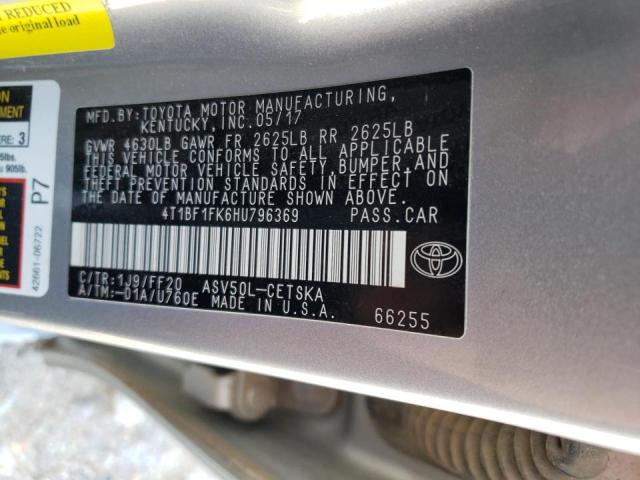 2017 TOYOTA CAMRY LE/X 4T1BF1FK6HU796369