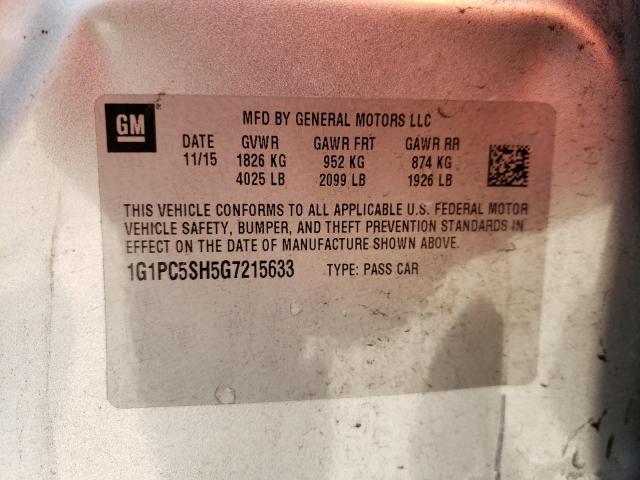 2016 CHEVROLET CRUZE LIMI 1G1PC5SH5G7215633