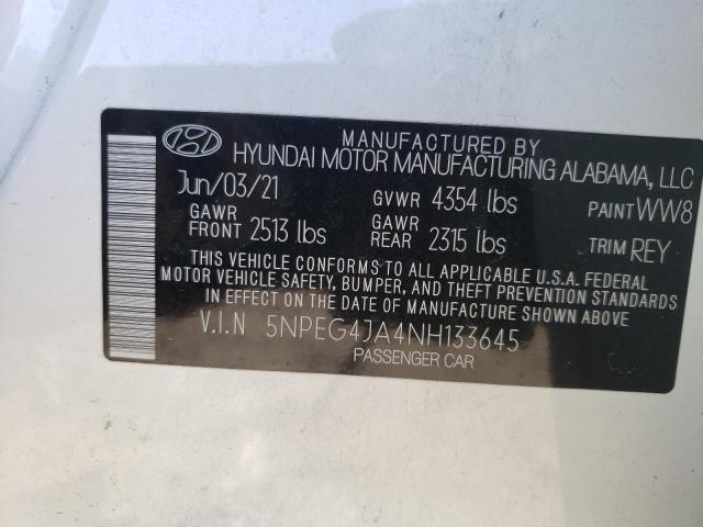 2022 HYUNDAI SONATA SE 5NPEG4JA4NH133645