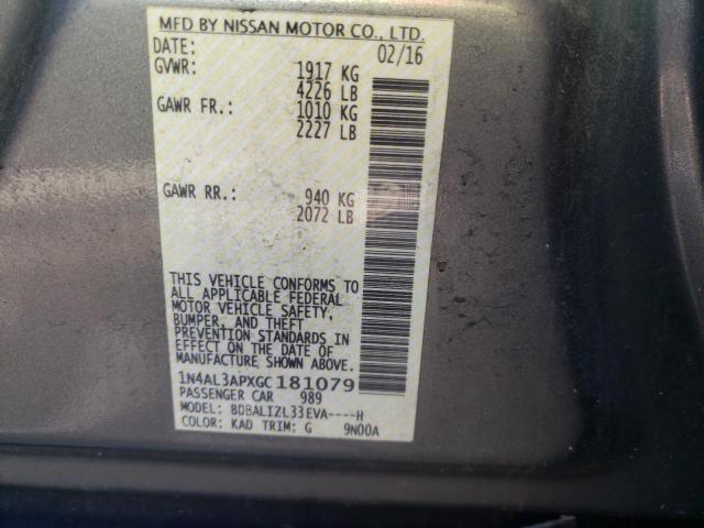 2016 NISSAN ALTIMA 2.5 1N4AL3APXGC181079