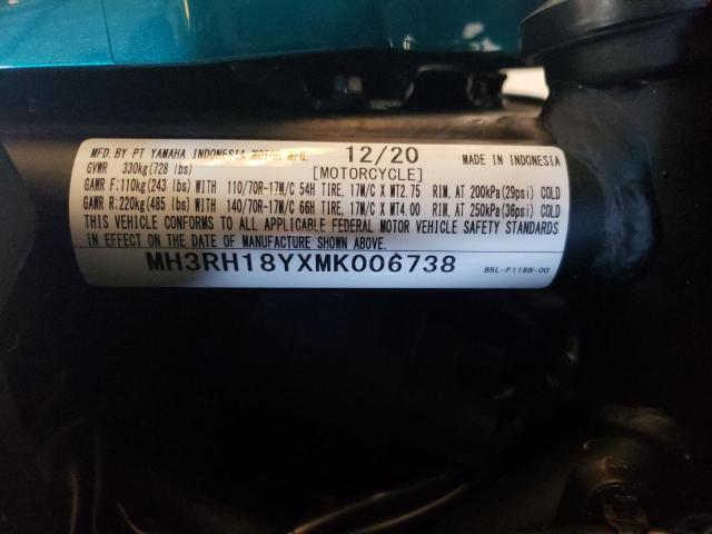 2021 YAMAHA YZFR3 A MH3RH18YXMK006738