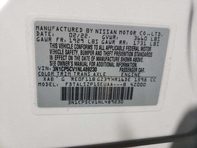 2022 NISSAN KICKS 3N1CP5CV1NL489230