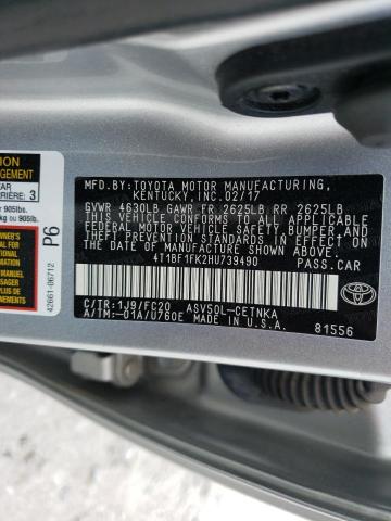 2017 TOYOTA CAMRY LE 4T1BF1FK2HU739490
