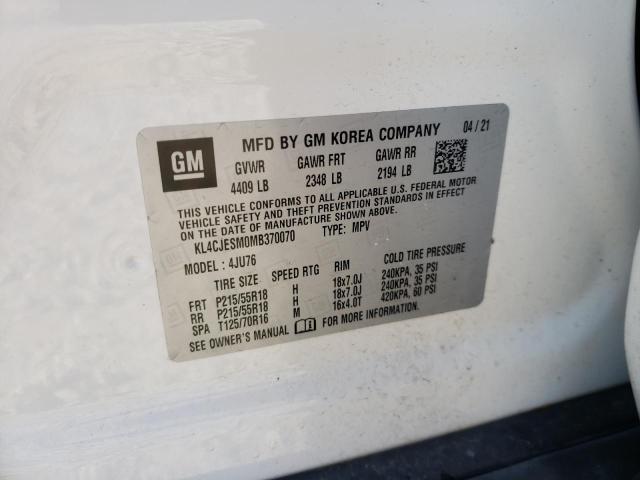 2021 BUICK ENCORE PRE KL4CJESM0MB370070