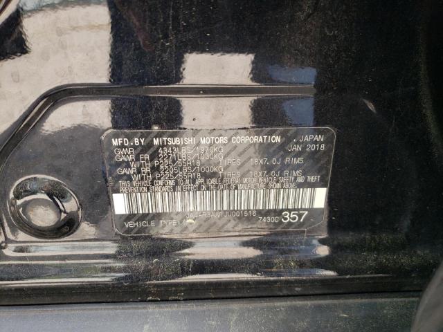 2018 MITSUBISHI OUTLANDER JA4AR3AW1JU001516