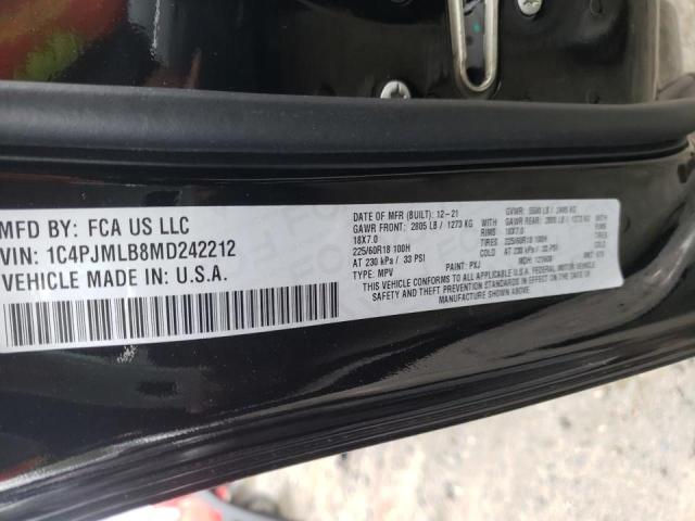 2021 JEEP CHEROKEE L 1C4PJMLB8MD242212