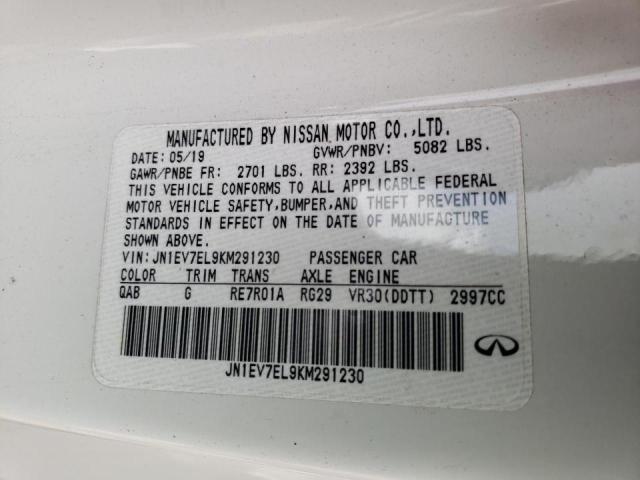 2019 INFINITI Q60 PURE JN1EV7EL9KM291230