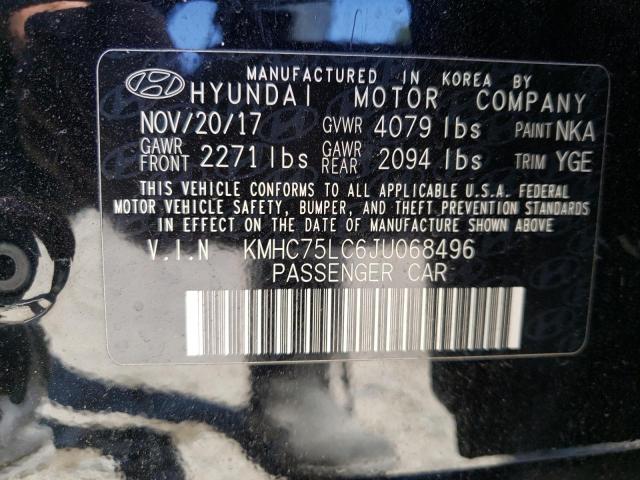 2018 HYUNDAI IONIQ SEL KMHC75LC6JU068496