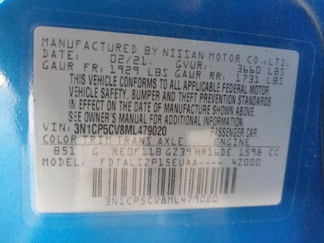 2021 NISSAN KICKS SV 3N1CP5CV8ML479020