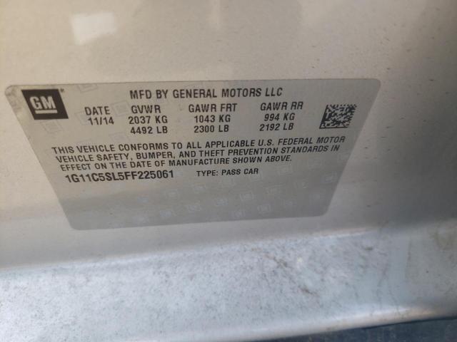 2015 CHEVROLET MALIBU 1LT 1G11C5SL5FF225061
