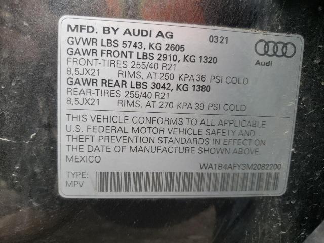 2021 AUDI SQ5 PREMIU WA1B4AFY3M2082200