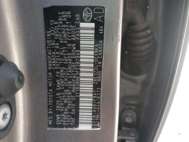 2015 TOYOTA COROLLA L 2T1BURHE3FC387949