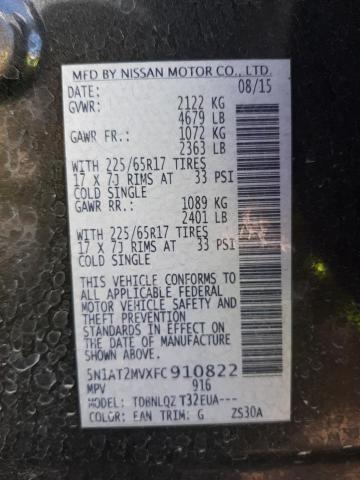 2015 NISSAN ROGUE S 5N1AT2MVXFC910822