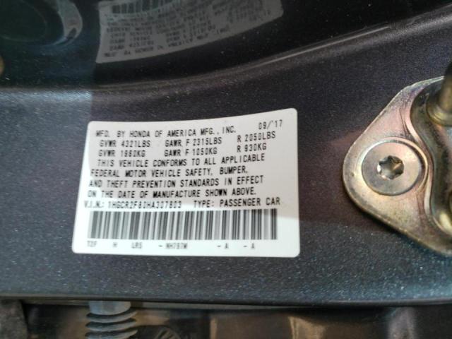 2017 HONDA ACCORD EXL 1HGCR2F80HA307803
