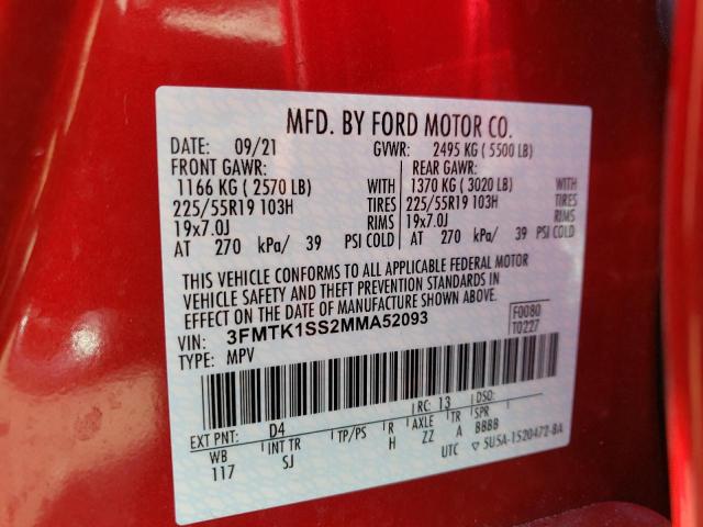2021 FORD MUSTANG MA 3FMTK1SS2MMA52093