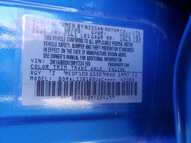 2021 NISSAN SENTRA SR 3N1AB8DV3MY224199