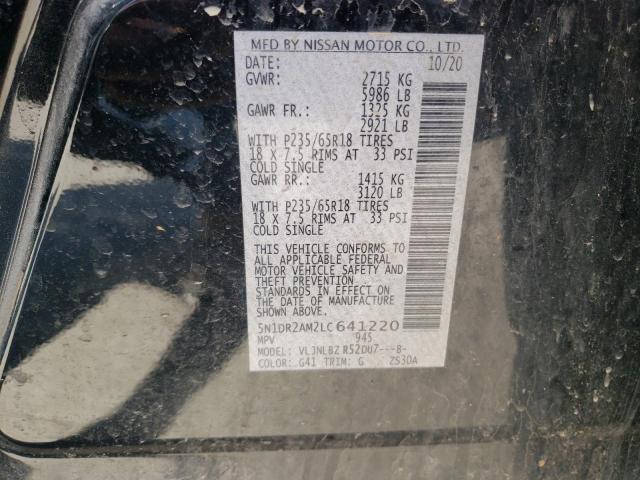 2020 NISSAN PATHFINDER 5N1DR2AM2LC641220
