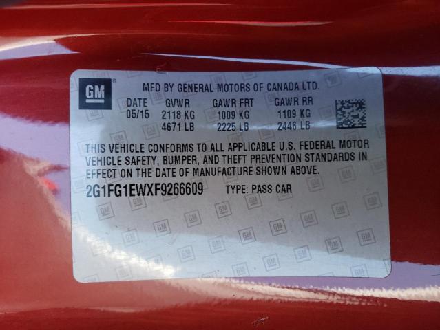 2015 CHEVROLET CAMARO SS 2G1FG1EWXF9266609