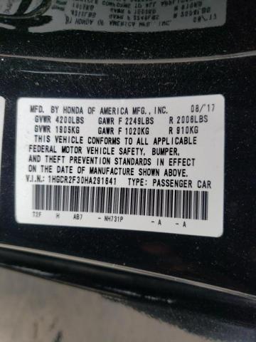 2017 HONDA ACCORD LX 1HGCR2F30HA291641