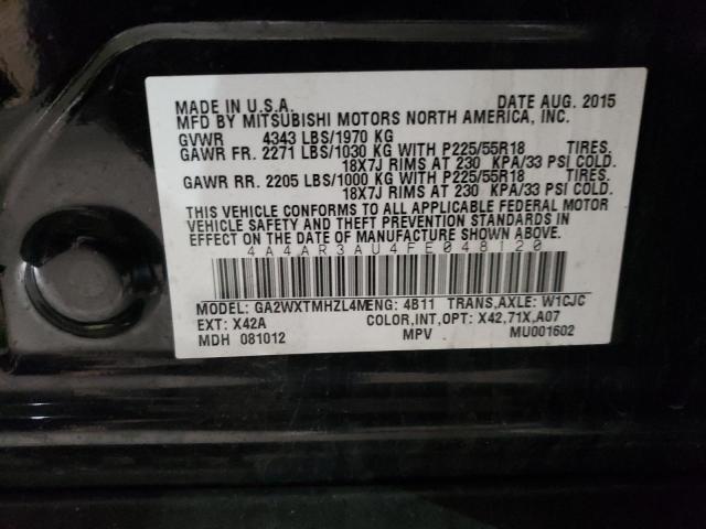 2015 MITSUBISHI OUTLANDER 4A4AR3AU4FE048120