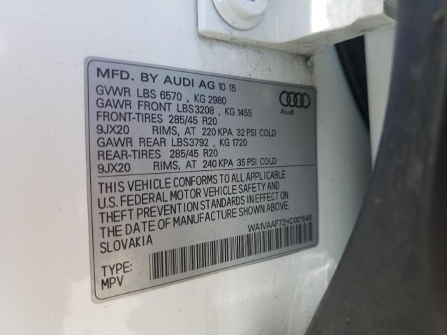 2017 AUDI Q7 PRESTIG WA1VAAF72HD001548
