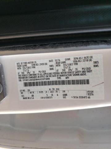 2017 FORD ESCAPE SE 1FMCU0GD9HUC07299