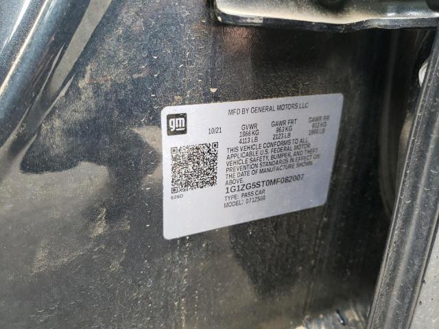 2021 CHEVROLET MALIBU RS 1G1ZG5ST0MF082007