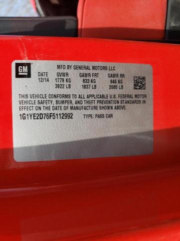 2015 CHEVROLET CORVETTE S 1G1YE2D76F5112992