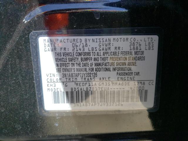 2018 NISSAN SENTRA S 3N1AB7AP7JY332126