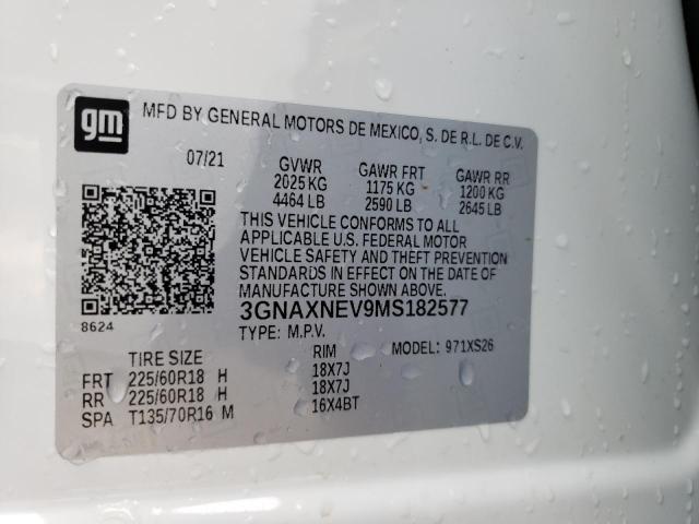 2021 CHEVROLET EQUINOX PR 3GNAXNEV9MS182577