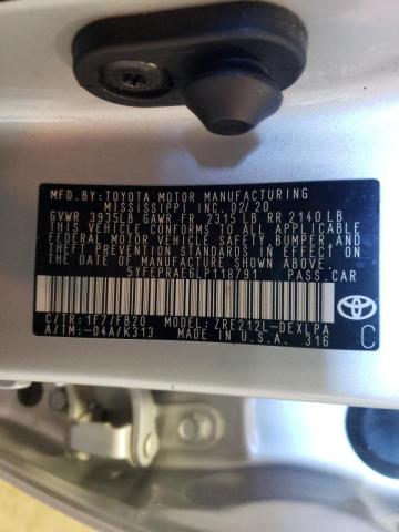 5YFEPRAE6LP118791 Toyota Corolla Le 2020. Фото: 9