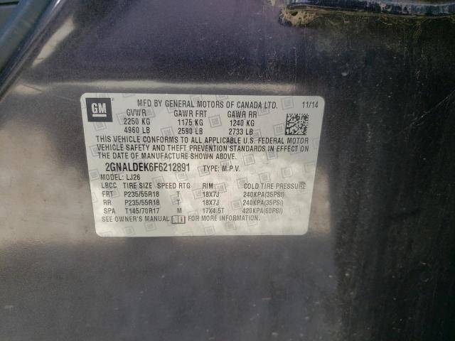 2015 CHEVROLET EQUINOX LT 2GNALDEK6F6212891