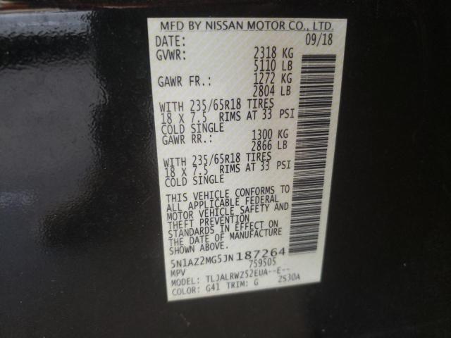 2018 NISSAN MURANO S 5N1AZ2MG5JN187264