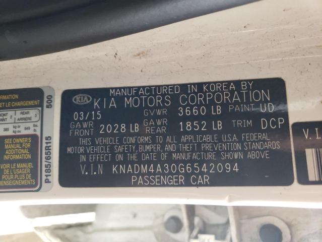 2016 KIA RIO LX KNADM4A30G6542094