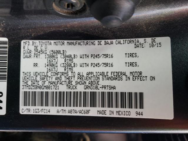 2016 TOYOTA TACOMA DOU 3TMDZ5BN0GM001721