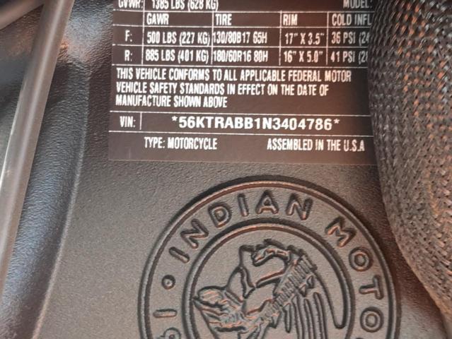 2022 INDIAN MOTORCYCLE CO. ROADMASTER 56KTRABB1N3404786