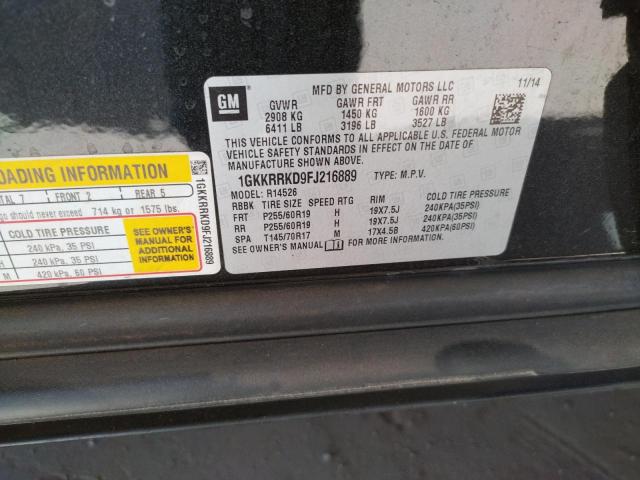 2015 GMC ACADIA SLT 1GKKRRKD9FJ216889