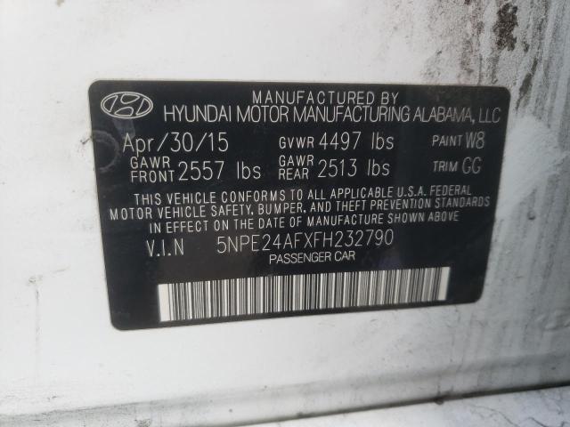 2015 HYUNDAI SONATA SE 5NPE24AFXFH232790