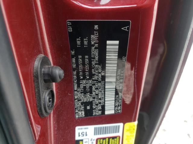 2017 TOYOTA SIENNA XLE 5TDDZ3DCXHS170145