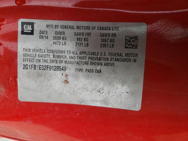 2015 CHEVROLET CAMARO LS 2G1FB1E32F9128549