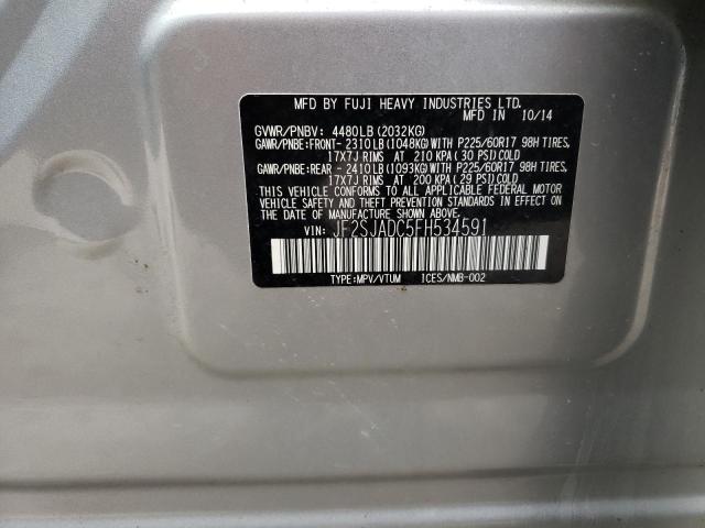 2015 SUBARU FORESTER 2 JF2SJADC5FH534591