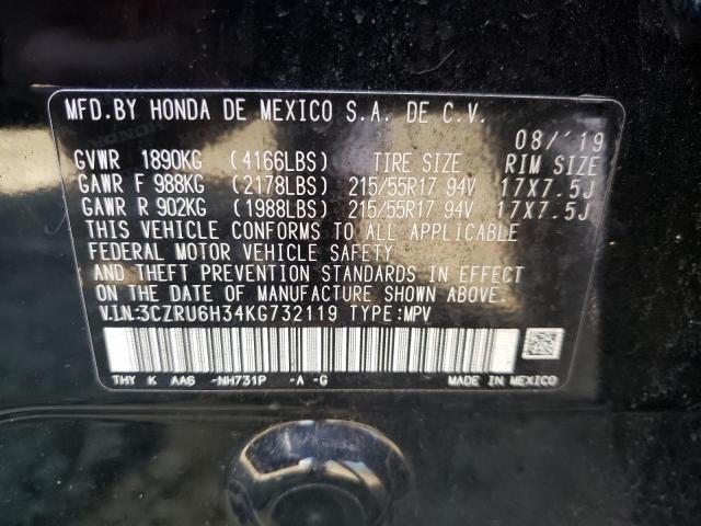 2019 HONDA HR-V LX 3CZRU6H34KG732119