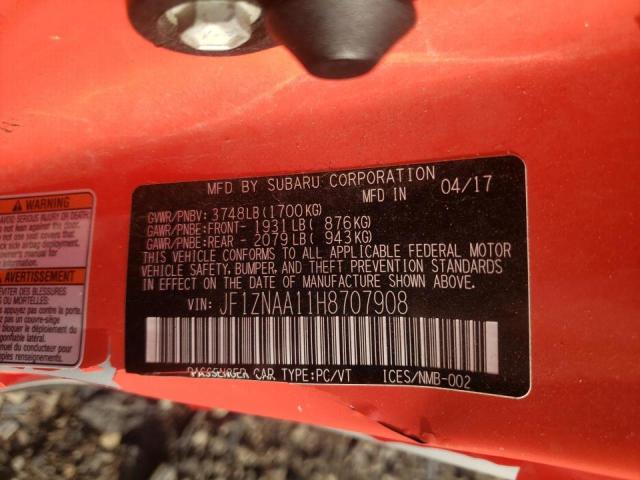 2017 TOYOTA 86 BASE JF1ZNAA11H8707908